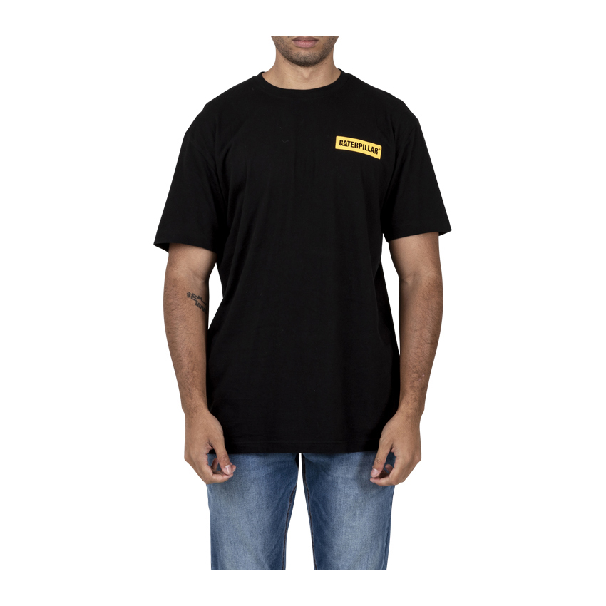 Caterpillar Men's Triton Block S/S T-Shirts Black CAT-79805